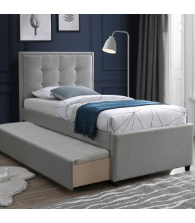 Voodi OSWALDO 90x200cm, madratsiga HARMONY UNO, plaatinahall