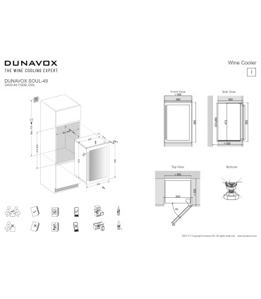 Integreeritav veinikülmik Dunavox DAVS-49.116DB