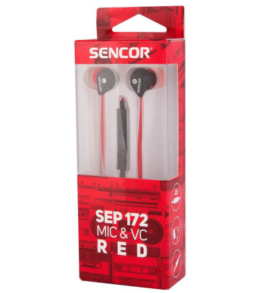 Kõrvaklapid Sencor SEP172RD, punane