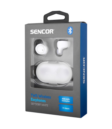 Bluetooth kõrvaklapid Sencor SEP510BTWH, valge