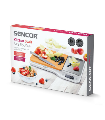 Köögikaal-lõikelaud Sencor SKS6501WH