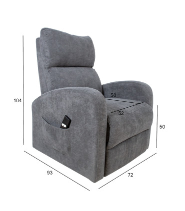 Tugitool BARNY elektriline lift recliner 72x93xH104cm, hall