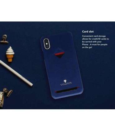 VixFox Card Slot Back Shell for Iphone 7/8 plus navy blue