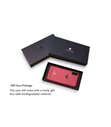 VixFox Card Slot Back Shell for Iphone XSMAX ruby red