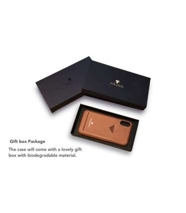 VixFox Card Slot Back Shell for Samsung S9 caramel brown