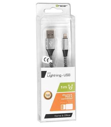 Tracer 46268 Lighting USB 2.0 Iphone AM 1m Black Silver