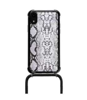 Lookabe Necklace Snake Edition iPhone Xr silver black loo024