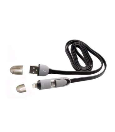 Sbox USB-Micro USB+IPH.5 M/M 1M black 2IN1B