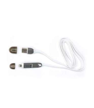 Sbox 2IN1W USB-Micro USB+IPH.5 M/M 1M white