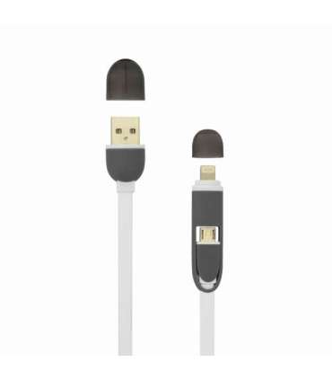 Sbox 2IN1W USB-Micro USB+IPH.5 M/M 1M white