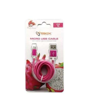 Sbox USB-Micro USB M/M 1.5m USB-10315P Pitaya Pink