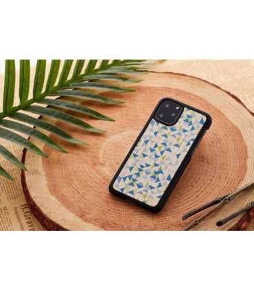 MAN&WOOD SmartPhone case iPhone 11 Pro Max blue triangle black