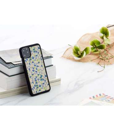 MAN&WOOD SmartPhone case iPhone 11 Pro Max blue triangle black