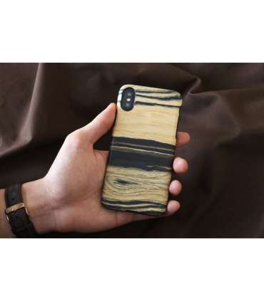 MAN&WOOD SmartPhone case iPhone X/XS white ebony black