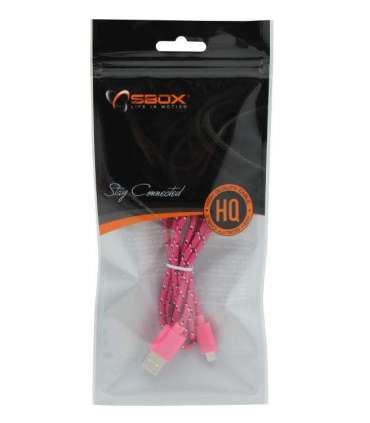 Sbox USB-Micro USB 1M USB-1031P pink