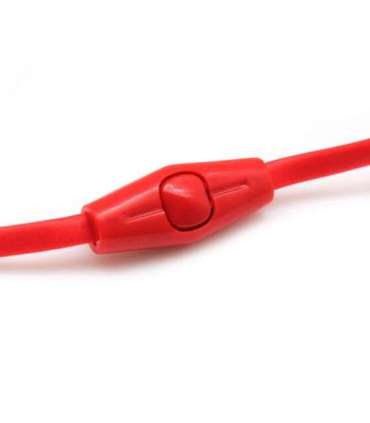 Sbox Stereo Earphones With Microphone EP-038 Red