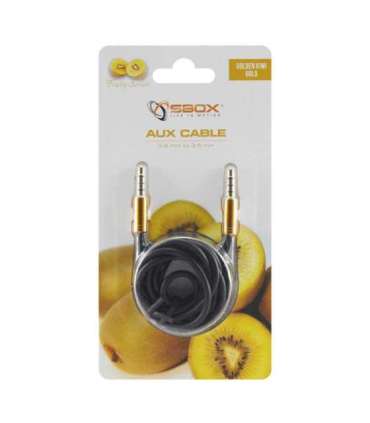 Sbox 3535-1.5G AUX Cable 3.5mm To 3.5mm Golden Kiwi Gold