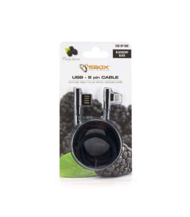 Sbox USB-8P-90B USB 8 Pin Cable blackberry black