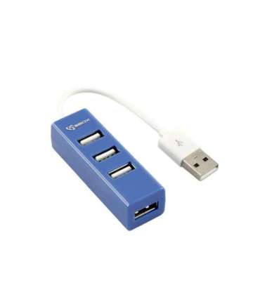 Sbox H-204 USB 4 Ports USB HUB Blueberry Blue