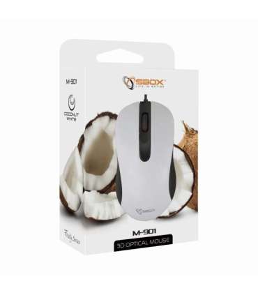 Sbox M-901 Optical Mouse  White