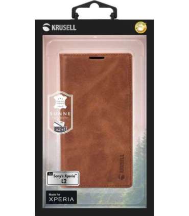 Krusell Sunne 2 Card Foliowallet Sony Xperia L2 vintage cognac