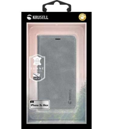 Krusell Sunne 4 Card FolioWallet Apple iPhone XS Max vintage grey