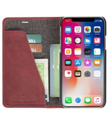 Krusell Sunne 4 Card FolioWallet Apple iPhone XS Max vintage red