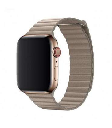 Devia Elegant Leather Loop(44mm) for Apple Watch stone