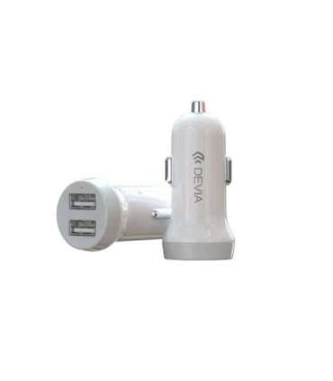 Devia Smart series car charger suit for Lightning (5V3.1A,2USB) white