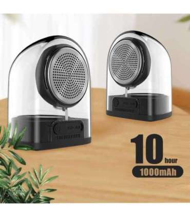 Devia Crystal Series TWS Speaker with Silicon Case (2pcs) Black