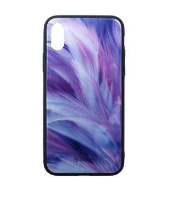 Tellur Cover Glass print for iPhone XS feather