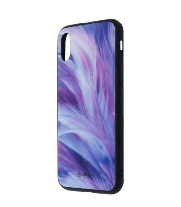 Tellur Cover Glass print for iPhone XS feather