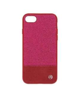 Tellur Cover Synthetic Leather Glitter II for iPhone 8 pink