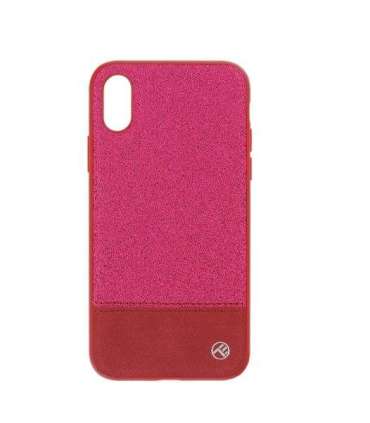 Tellur Cover Synthetic Leather Glitter II for iPhone X/XS pink