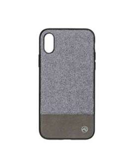 Tellur Cover Synthetic Leather Glitter II for iPhone X/XS silver