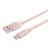 Tellur Data cable, USB to Type-C, made with Kevlar, 3A, 1m rose gold
