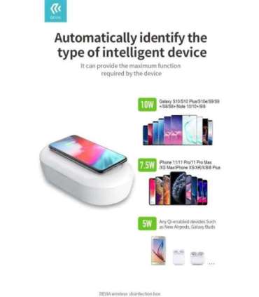 Devia Wireless Charging Disinfection box white