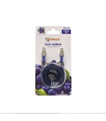 Sbox 3535-1.5BL AUX Cable 3.5mm To 3.5mm Blueberry Blue