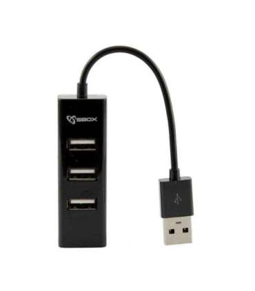 Sbox H-204 USB 4 Ports HUB Black