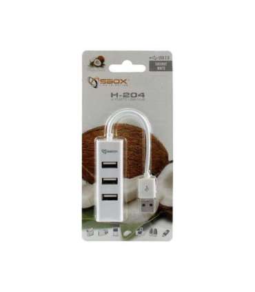 Sbox H-204W USB 4 Ports HUB Coconut White