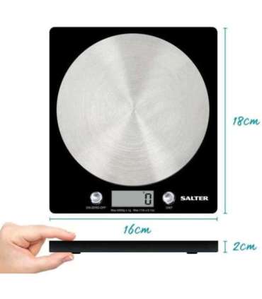 Salter 1036 BKSSDR Disc Electronic Digital Kitchen Scales Black