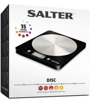 Salter 1036 BKSSDR Disc Electronic Digital Kitchen Scales Black