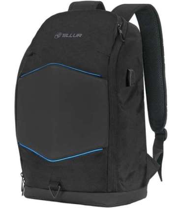 Tellur 15.6 Notebook Backpack Illuminated Strip, USB port, black