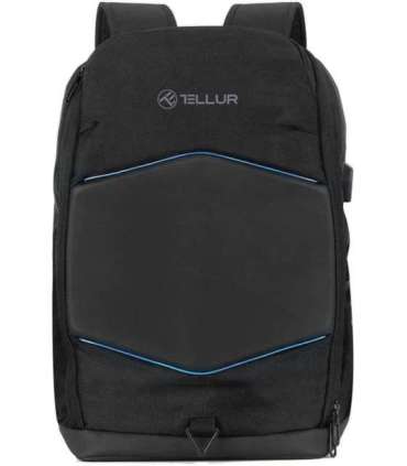 Tellur 15.6 Notebook Backpack Illuminated Strip, USB port, black