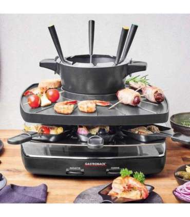 Gastroback 42567 Raclette Fondue Set Family and Friends