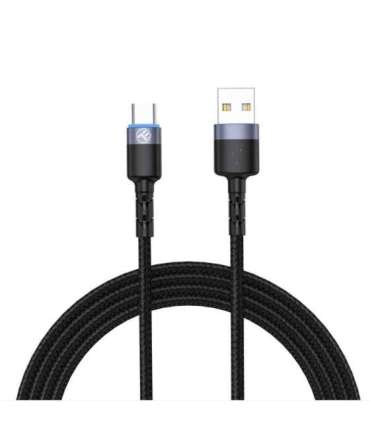 Tellur Data Cable USB to Type-C LED Nylon Braided 1.2m Black