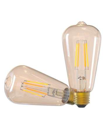Tellur WiFi Filament Smart Bulb E27, Amber, White/Warm, Dimmer