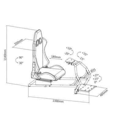 White Shark RSC-303 King of Speed Racing simulation cockpit