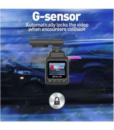 Tellur Dash Patrol DC2 FullHD 1080P, GPS Black