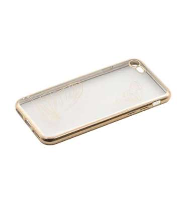 Tellur Cover Silicone for iPhone 7 Butterfly gold